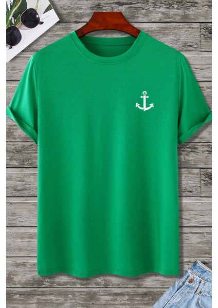 Çapa Baskılı Erkek Oversize T-Shirt indirimleri