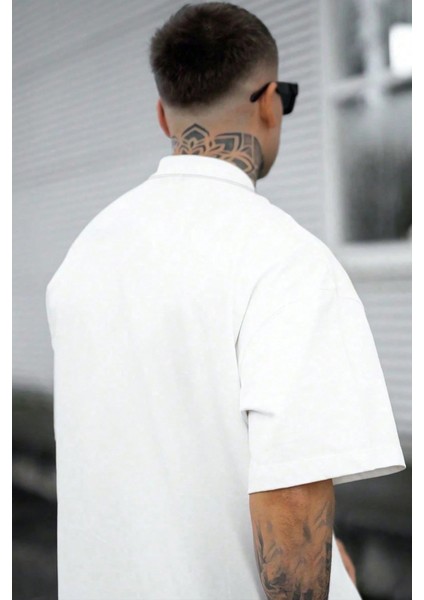 Los Angeles Downtown Baskılı Erkek Oversize T-Shirt modelleri