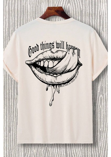 Good Thinks Sırt Baskılı Erkek Oversize T-Shirt modelleri