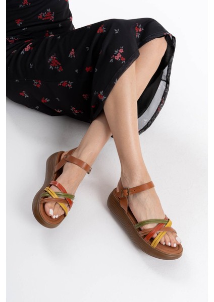 Bera Çok Renkli Hakiki Deri Sandalet fırsatları