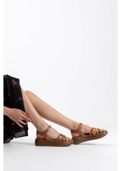 Bera Çok Renkli Hakiki Deri Sandalet indirimleri