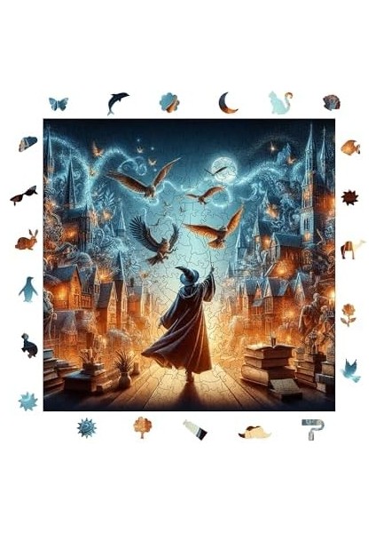 Pinecone - Ahşap Puzzle Yetişkinler Için - Büyücü Benzersiz Parçalı Puzzle - 353 Parça Ahşap Yapboz - Yapıştırıcı Folyo Dahil - Dekoratif Ahşap Puzzle - 29X29 cm - S1-06 fiyatları