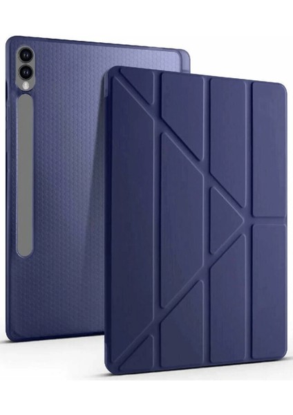 Buğz Newface Samsung Galaxy X610 Tab S9 Fe Plus 12.4 Kılıf Kalemlikli Mars Tablet Kılıfı - Lacivert