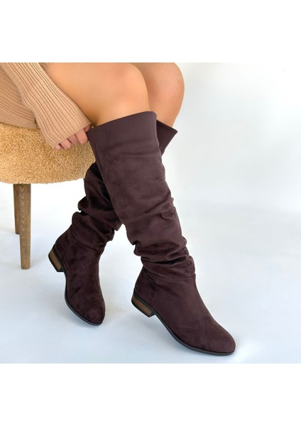 Winda Kahverengi Süet Körüklü Çizme fırsatları