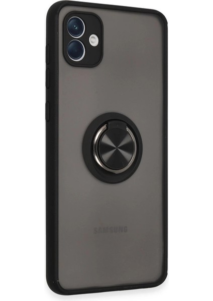 Buğz Samsung Galaxy A04 Kılıf Montreal Yüzüklü Silikon Kapak - Siyah fiyatları