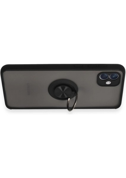 Buğz Samsung Galaxy A04 Kılıf Montreal Yüzüklü Silikon Kapak - Siyah fırsatları