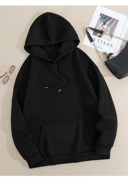 Kadın Kapüşonlu Money Sırt Baskılı Oversize Hoodie - Sokak Stili - Günlük Kombin modelleri