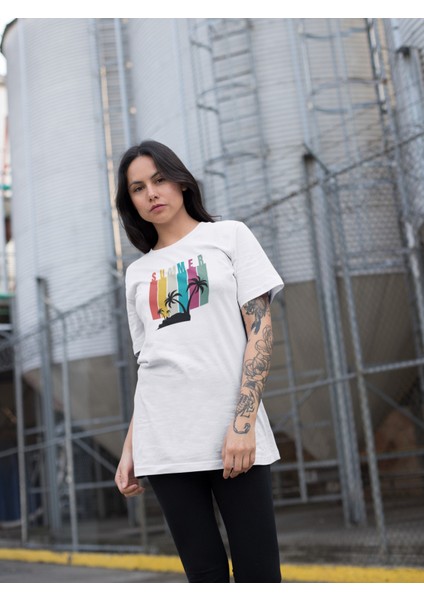 Kadın Summer Baskılı Oversize T-Shirt fiyatları