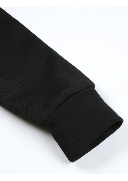 Erkek No Risk No Story Baskı Detaylı Oversize Kapüşonlu Sweatshirt Rahat ve Şık Tasarım indirimleri