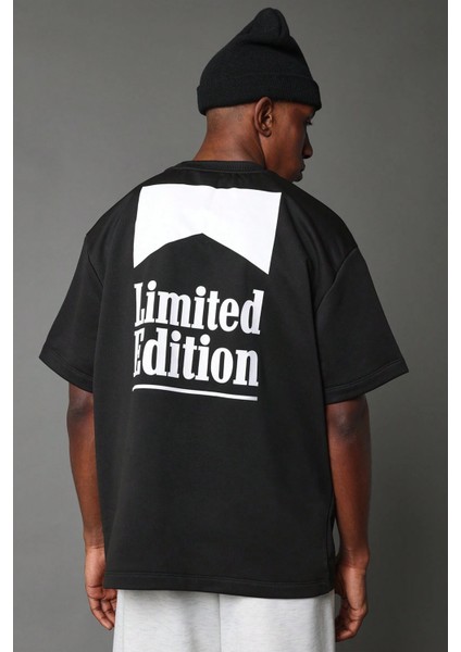 Erkek Oversize Limited Edition Sırt Baskı Detaylı T-Shirt