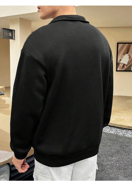 Unisex Malibu California Baskılı Yarım Fermuarlı Dik Yaka Oversize Sweatshirt fiyatları