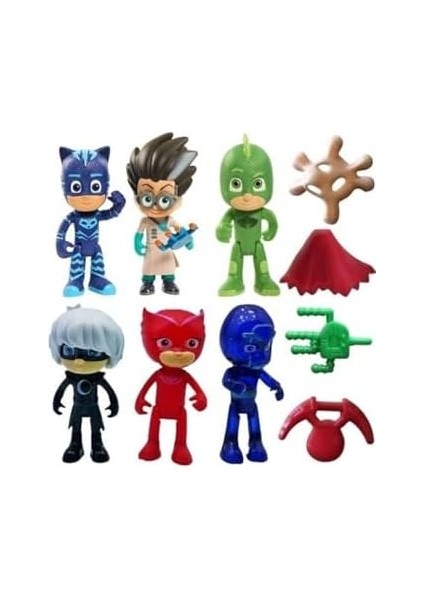 Pjmasks Pijamaskeliler 6 Adet Owlette Catboy Gekko Moongril Romeo Figür Oyuncak