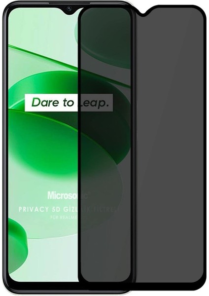 Realme C35 Privacy 5d Gizlilik Filtreli Cam Ekran Koruyucu Siyah fiyatları