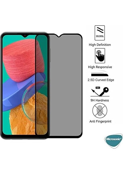 Realme C35 Privacy 5d Gizlilik Filtreli Cam Ekran Koruyucu Siyah modelleri
