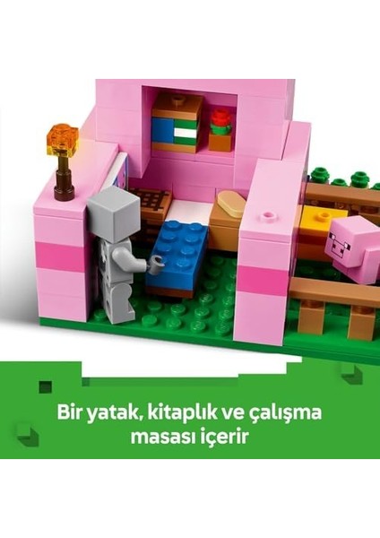 Minecraft Yavru Domuz Evi 21268 - 7 Yaş ve Üzeri Çocuklar Için Kahraman Figürü, Yaratıklar ve Orman Biyomu Içeren Çiftlik Hayvanı Yapım Seti, Erkek ve Kız Çocukları Için Hediye Fikri (238 Parça) modelleri