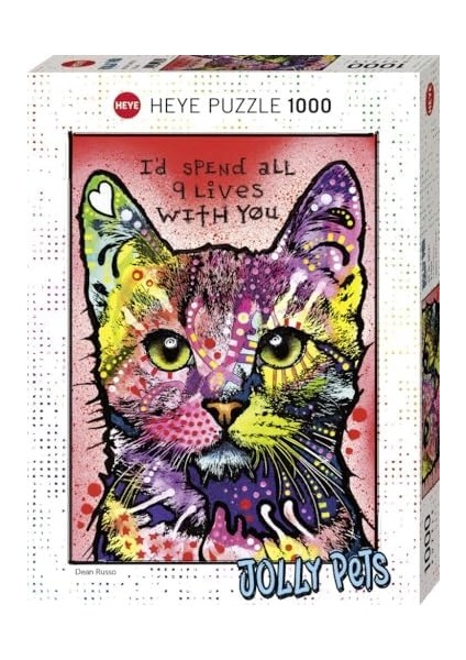 Heye Puzzle 1000 Parça Dokuz Canlı Kedi HEY29731