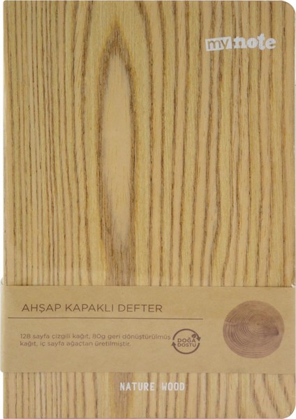 A5 Ahşap Kağıt Kaplı Defter Ahşap Rengi
