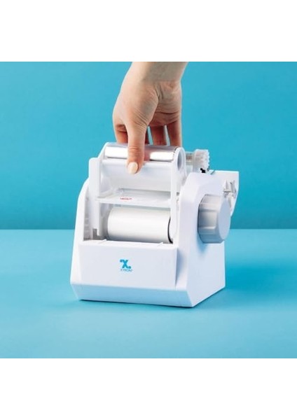 Küçük Işletmeler ve Kendin Yap El Sanatları Için Çıkartma, Mini, 2,5 Inç Çıkartma ve Etiketleme Makinesi, Taşınabilir, Kalıcı Yapıştırıcı Içerir, Önceden Yüklenmiş (XRN250-CFTEN), Mavi/gri modelleri