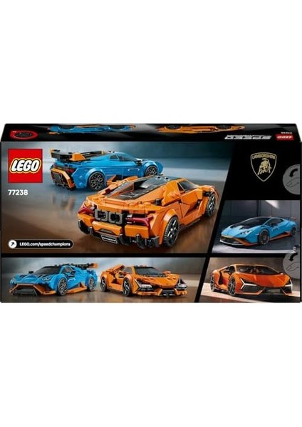 Speed Champions Lamborghini Revuelto ve Huracán Sto 77238 - 10 Yaş ve Üzeri Çocuklar Için Çift Model Araba, Detaylı Yarış Arabaları ve Sürücü Figürleriyle Oyun ve Sergileme Yapım Seti (607 Parça) modelleri