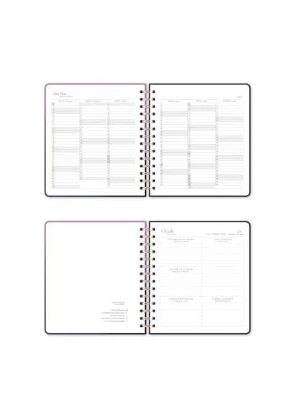 2026 18X20 Spiralli Haftalık Kare Ajanda 12 Aylık - Gün Batımı modelleri