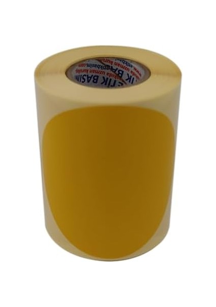 Hazır Al Hızlı Al Kuşe Daire Renk Baskılı Çap Etiketi 100MM Daire Ölçülerinde Yuvarlak Çıkartma Ruloda 250 Adet Kendinden Yapışkanlı Rulo Etiketi Barkod Yazıcılar ile Uyumlu 40MM (Sarı) fiyatları