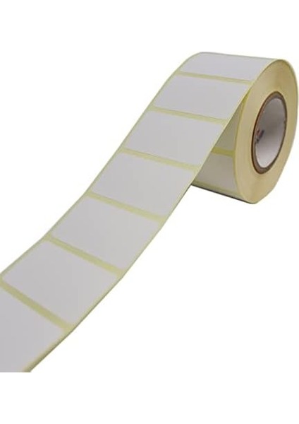 Hazır Al Hızlı Al Kuşe Etiket 45MM x 25MM Ruloda 1000 Adet 40MM Çapında Baskısız Barkod Yazıcı Etiketi fiyatları