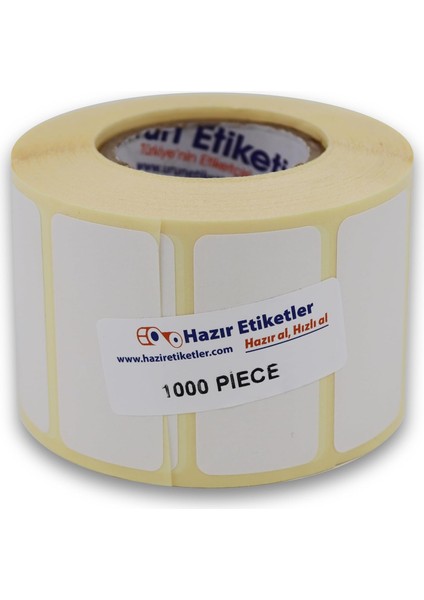 Hazır Al Hızlı Al Eko Termal Etiket 50MM x 30MM Ruloda 1000 Adet 40MM Çapında Direk Termal Transfer Etiketi