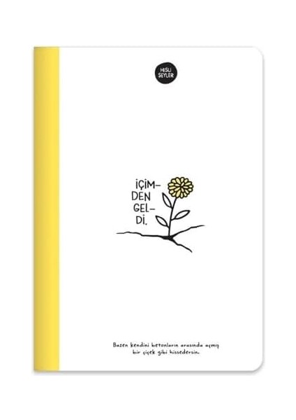 A5 80 Yaprak Renkli Sayfa Çizgili Defter, Sarı