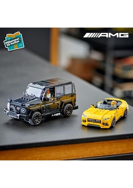 Speed Champions -Amg G 63 ve -Amg Sl 63 76924 - 10 Yaş ve Üzeri Kız ve Erkek Çocukları Için Doğum Günü Hediyesi Fikri, 2 Model Içeren Yaratıcı Oyuncak Yapım Seti (808 Parça) modelleri