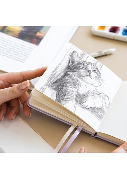 12X12 cm Sert Kapak 80 Yaprak 140 Gr. Eskiz Defteri - Book - Pembe modelleri