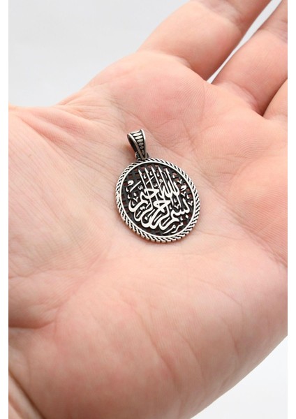 Kolye Ucu Bismillahirrahmanirrahim - Besmele Yazılı 925 Ayar Gümüş 902408 fırsatları