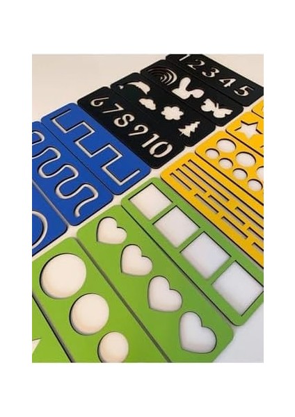 Rovexa Eğitici 4 Renkli El Kası Geliştirme ve Çizgi, Sayı ve Şekil Çalışmaları Seti 16 Parça modelleri