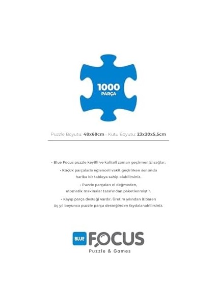 Blue Focus 1000 Parça Puzzle - The Kıss fiyatları