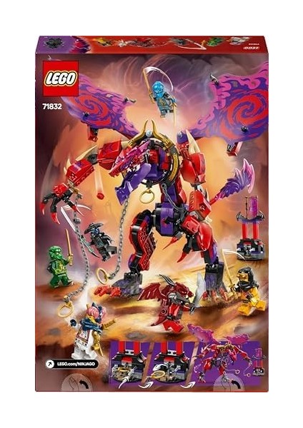 Thunderfang Ejderhası 71832-8 Yaş ve Üzeri Kız ve Erkek Çocukları Için 6 Minifigürü Içeren Yaratıcı Oyuncak Yapım Seti, Çocuklar Için Doğum Günü Hediyesi Fikri (668 Parça) modelleri