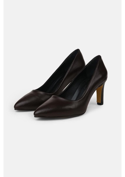 Beliz Hakiki Deri Acı Kahve Kadın Stiletto Ayakkabı fiyatları