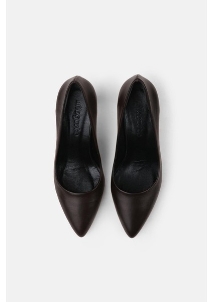 Beliz Hakiki Deri Acı Kahve Kadın Stiletto Ayakkabı indirimleri