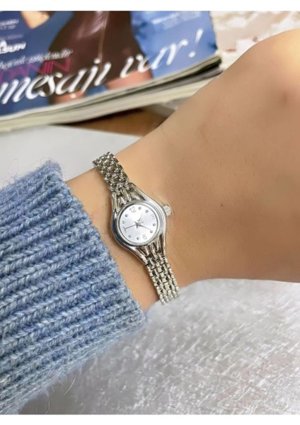 Mini Minimal Kasa Yuvarlak Kadran Metal Kordon Kadın Kol Saati fiyatları