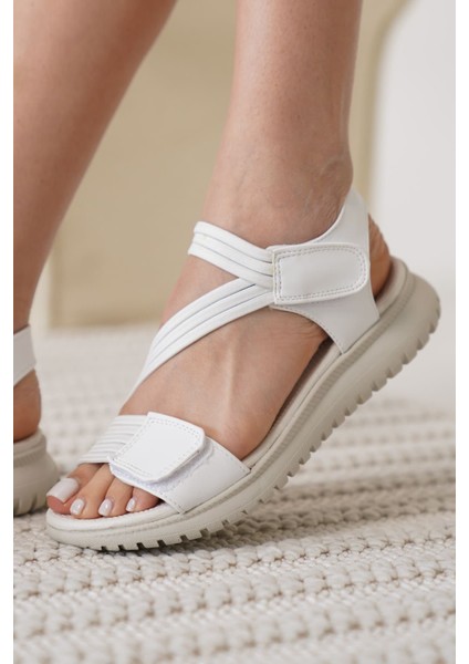 Kanze Beyaz Kadın Sandalet fiyatları