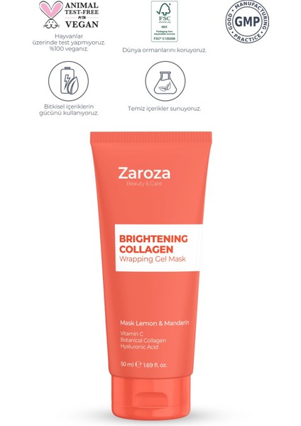 Aydınlatıcı Gece Boyu Etkili Soyulabilir Kolajen Yüz Maskesi ( Lemon & Mandarin) 50 ml fiyatları