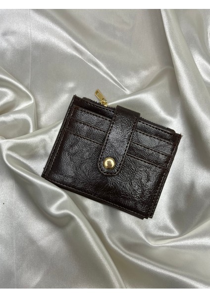 Kadın Acı Kahve Renk Suni Deri Kartlık