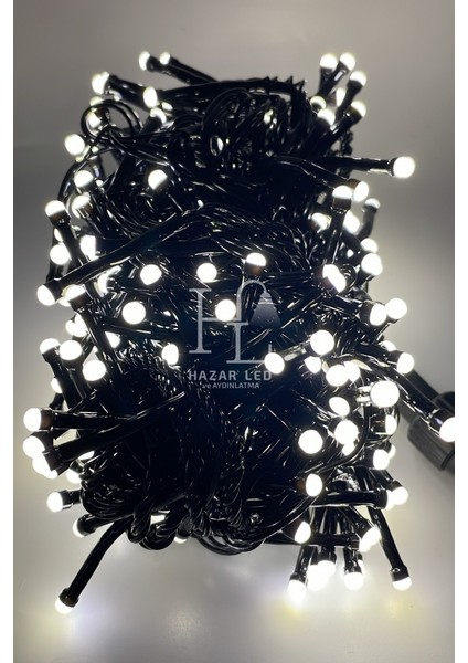10 Metre Gün Işığı Kirpi LED Siyah Kablolu Jack Eklemeli Dekoratif LED Işık Yılbaşı Süsü modelleri