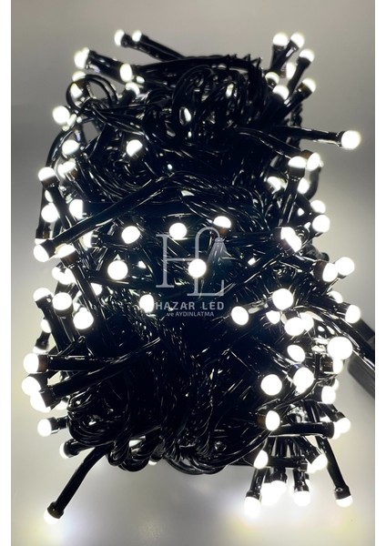 10 Metre Gün Işığı Kirpi LED Siyah Kablolu Jack Eklemeli Dekoratif LED Işık Yılbaşı Süsü fırsatları