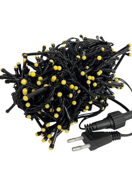 10 Metre Gün Işığı Kirpi LED Siyah Kablolu Jack Eklemeli Dekoratif LED Işık Yılbaşı Süsü indirimleri