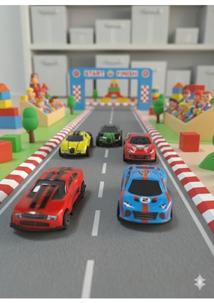 5'li Süper Arabalar Seti Oyuncak Yarış Arabaları