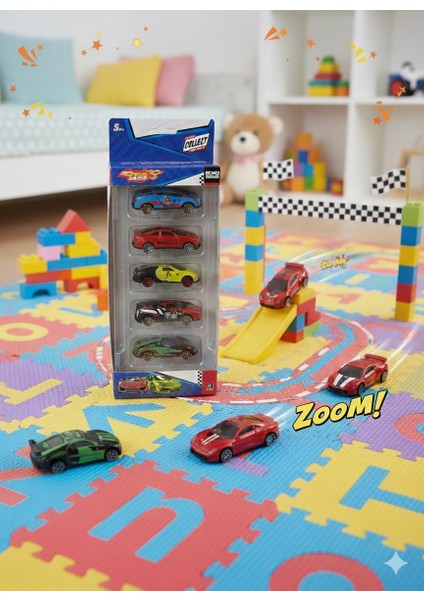 5'li Süper Arabalar Seti Oyuncak Yarış Arabaları fırsatları