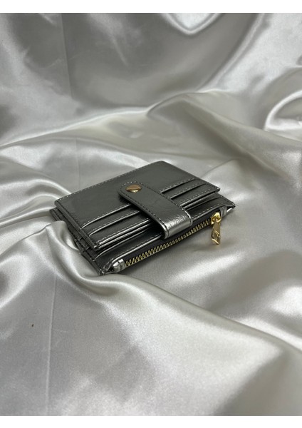 Kadın Gri Renk Suni Deri Kartlık