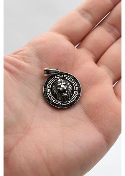 Kolye Ucu Grek Desenli Aslan Figürlü 925 Ayar Gümüş 902403 fırsatları