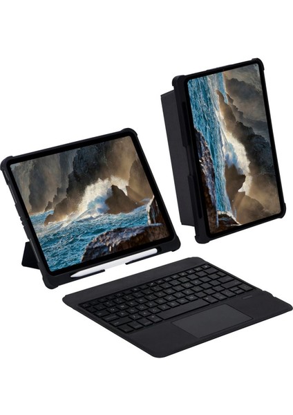 T5209D Ipad Pro 12.9 (2021) Kılıf Inter Ledli Klavyeli Tablet Kılıfı - Siyah modelleri