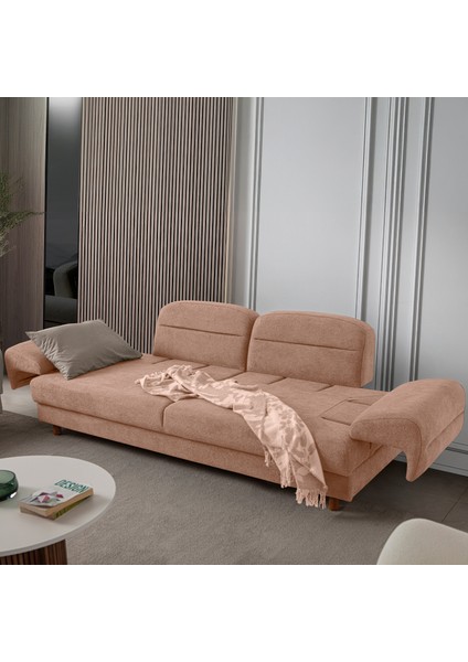 Lizbon Yataklı Sandıklı Koltuk Takımı 3+1 Pembe fırsatları