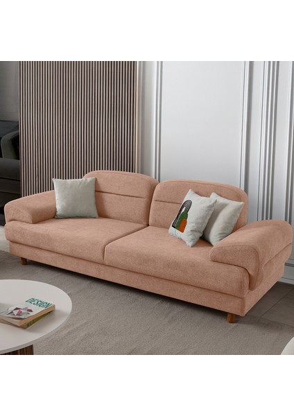 Lizbon Yataklı Sandıklı Koltuk Takımı 3+1 Pembe indirimleri